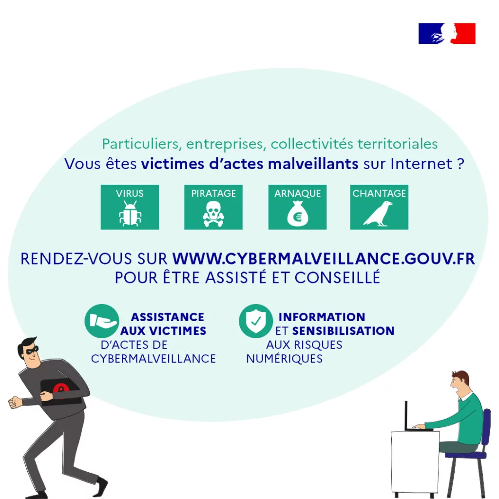 bannière de prévention des risques de cybermalveillance